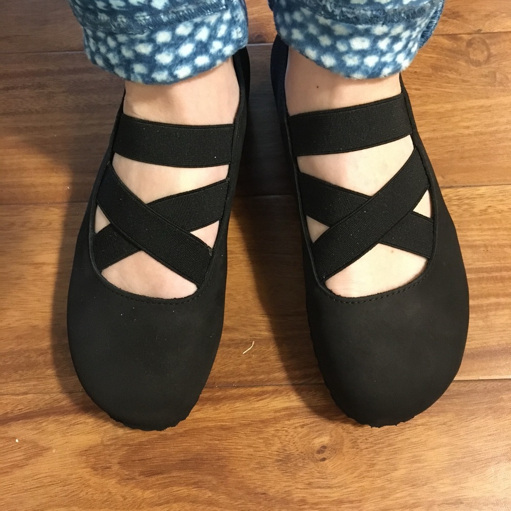 Santa Ana Nubuck Leather Flat in Black